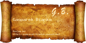Gasparek Bianka névjegykártya