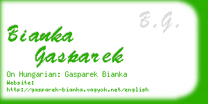 bianka gasparek business card